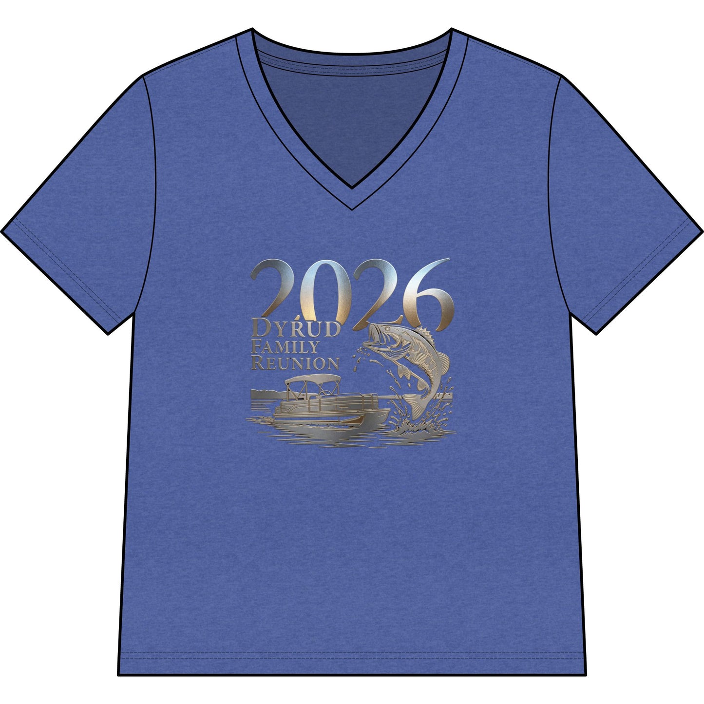 2026 Family Reunion Fishing Tee - Women’s V-Neck