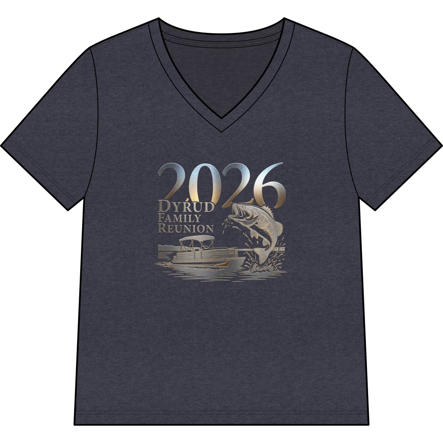 2026 Family Reunion Fishing Tee - Women’s V-Neck