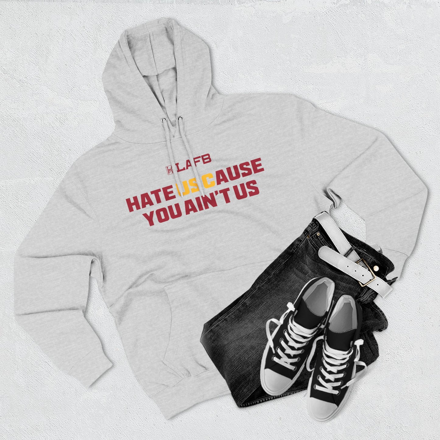 Hoodie — "Hate Us 'Cause You Ain't Us" Bold Graphic Fleece Hoodie