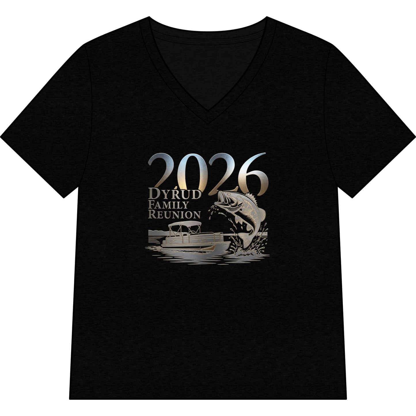 2026 Family Reunion Fishing Tee - Women’s V-Neck