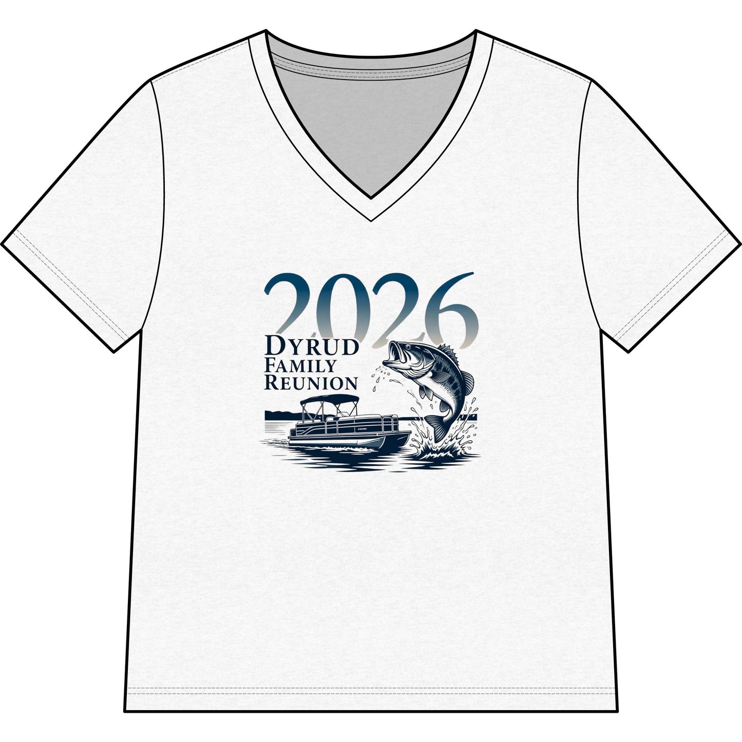 2026 Family Reunion Fishing Tee - Women’s V-Neck