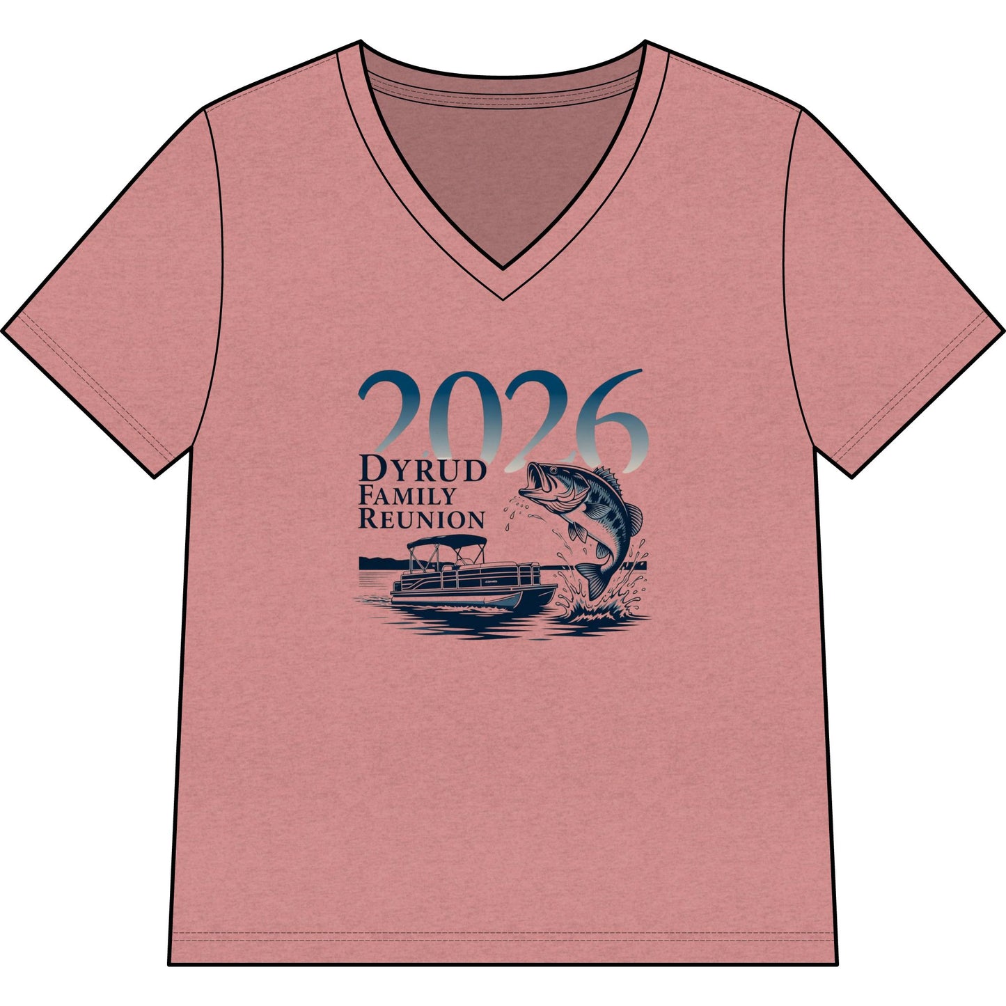 2026 Family Reunion Fishing Tee - Women’s V-Neck