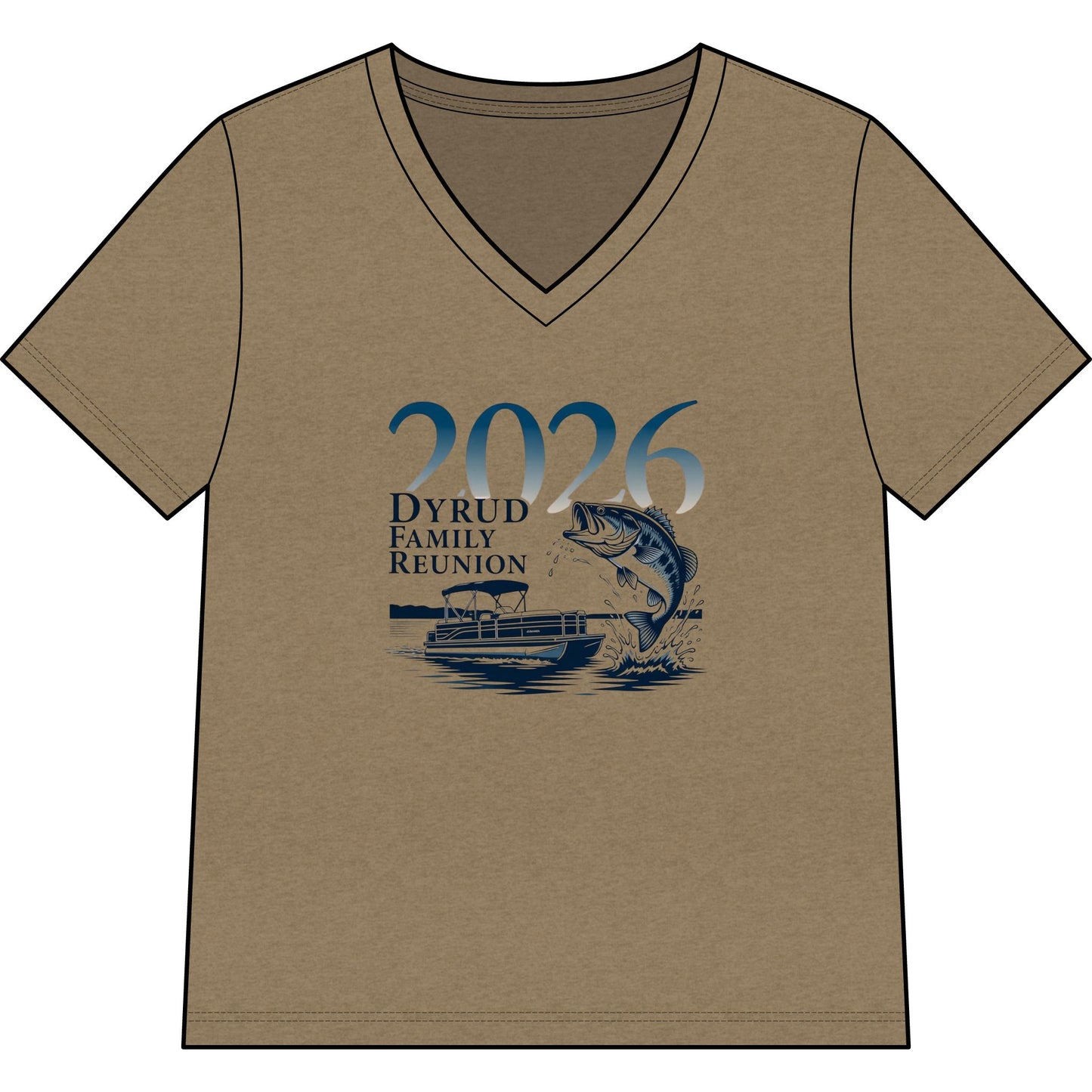 2026 Family Reunion Fishing Tee - Women’s V-Neck