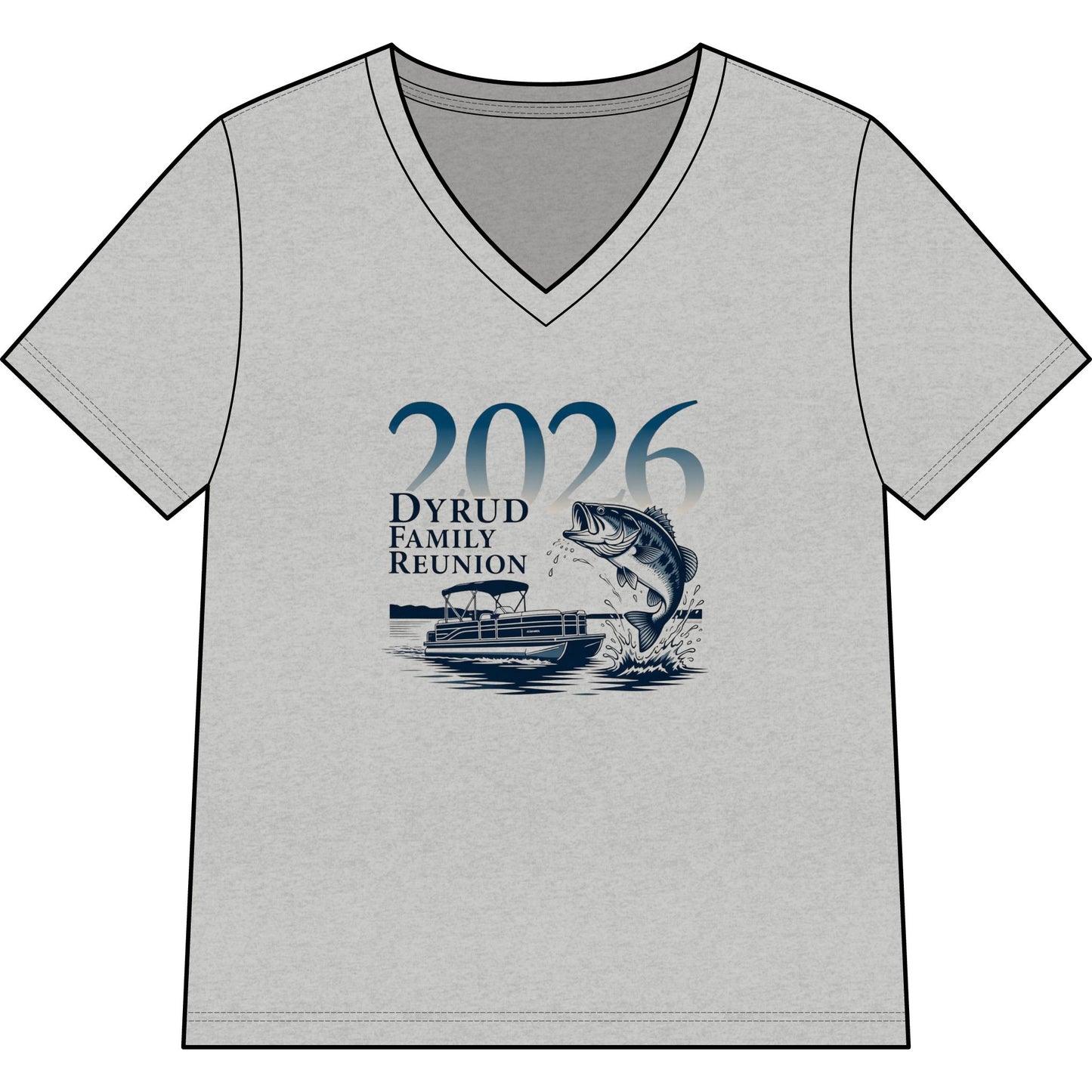 2026 Family Reunion Fishing Tee - Women’s V-Neck