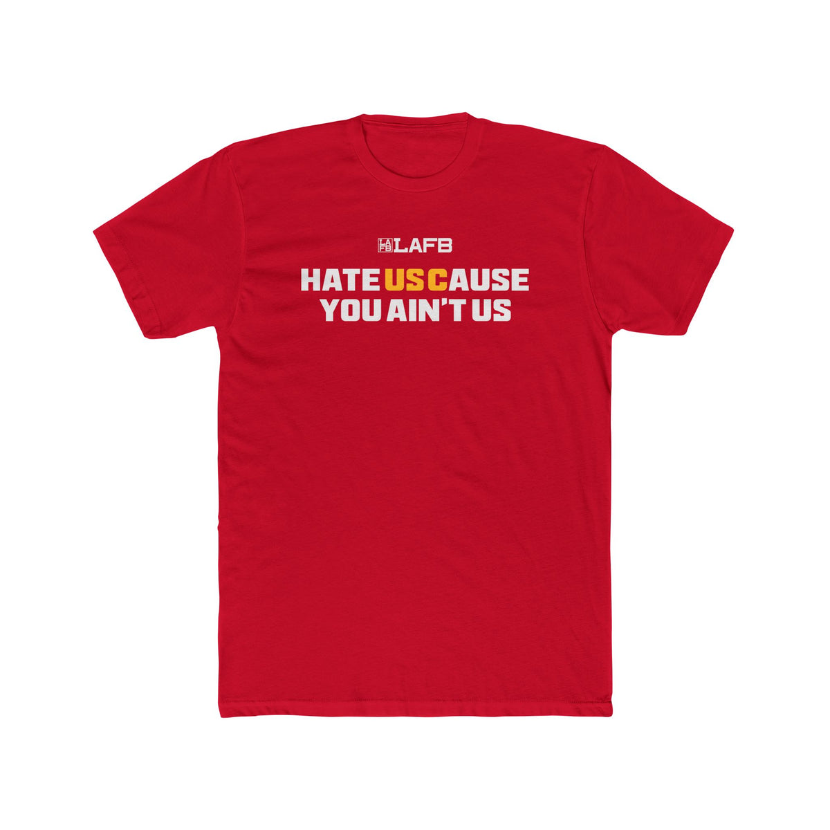 HateUSCause YOU AIN'T US Crew Tee — Bold Fan Pride Football T‑Shirt